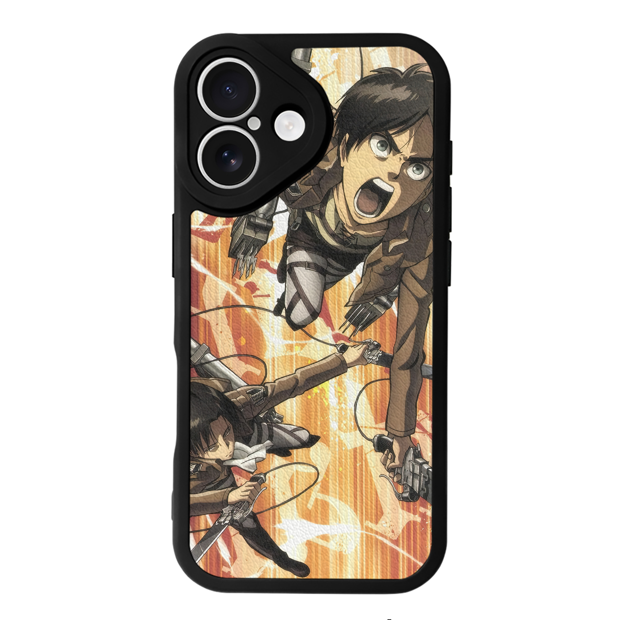 （画像用） 進撃の巨人 Attack on Titan 【iPhone 16シリーズ対応】シリコンスマホケース（レザー調） 材質：シリコン